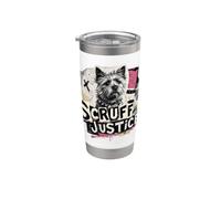 Scruff Justice Dog Punk Rock Terrier Proprietario Bicchiere termico in acciaio inox doppia parete