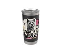 Scruff Justice Dog Punk Rock Terrier Proprietario Bicchiere termico in acciaio inox doppia parete