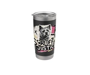 Scruff Justice Dog Punk Rock Terrier Proprietario Bicchiere termico in acciaio inox doppia parete