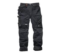 Scruffs Pro Flex Plus Pantaloni da Lavoro con Ganci, Nero, 30L