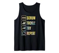 Scrum Tackle Prova a ripetere Una Semplice Grafica di Rugby Canotta