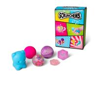 SCRUNCHEMS Set di scatole a sorpresa con 6 scomparti, include palla di marmo, cubetto di zucchero, orso in schiuma, gatto, palla da squish e palla che cambia colore, set di giocattoli per bambini dai