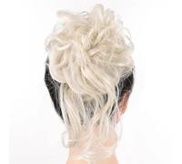 Scrunchie Per Capelli Da Donna Ciambella Chignon Capelli Biondi Castani Fascia Elastica Realizzata Con Capelli Sintetici Ad Alta Temperatura AM41-60