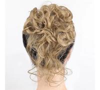 Scrunchie Per Capelli Da Donna Ciambella Chignon Capelli Biondi Castani Fascia Elastica Realizzata Con Capelli Sintetici Ad Alta Temperatura AM41-24