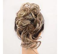 Scrunchie Per Capelli Da Donna Ciambella Chignon Capelli Biondi Castani Fascia Elastica Realizzata Con Capelli Sintetici Ad Alta Temperatura AM41-12H613