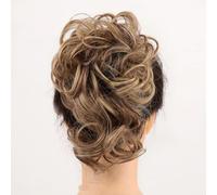 Scrunchie Per Capelli Da Donna Ciambella Chignon Capelli Biondi Castani Fascia Elastica Realizzata Con Capelli Sintetici Ad Alta Temperatura AM41-12H24