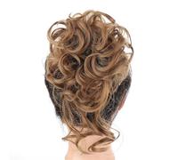 Scrunchie Per Capelli Da Donna Ciambella Chignon Capelli Biondi Castani Fascia Elastica Realizzata Con Capelli Sintetici Ad Alta Temperatura AM41-6