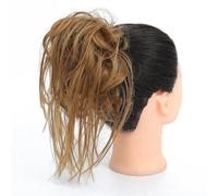 Scrunchie Per Capelli Da Donna Ciambella Chignon Capelli Biondi Castani Fascia Elastica Realizzata Con Capelli Sintetici Ad Alta Temperatura Q17-27