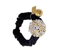 Scrunchie per capelli di perle, scricchioli per donne,Band elastici per capelli coda di cavallo | Pearl Scrunchies femminile elastici per panini, coda di cavallo e trecce