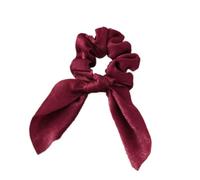 Scrunchies - 2 elastici per capelli da donna con fiocco, elastici spessi per capelli, anelli per capelli, accessori per capelli per ragazze e donne, vino rosso