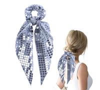 Scrunchies con Lustrini - Fascette Luccicanti - Elastici per Capelli,Per Ragazze Donne Mogli Ballerine Artisti Compleanno Festa Vacanza Matrimonio Palestra Allenamento Yoga Scuola