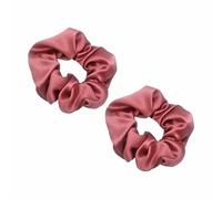 Scrunchies - Elastici per capelli da donna, 2 pezzi, in seta morbida, raso, Invisibobble Scrunchie, per capelli lunghi o spessi, per ragazze (rosa pisello)
