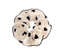 Scrunchies - Elastico per capelli a forma di cuore, in tessuto a rete, per ragazze, spessi, delicati sui capelli, contro la rottura dei capelli