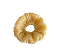 Scrunchies - Elastico per capelli in tessuto di alta qualità, colore giallo, piccolo in tinta unita, accessorio per capelli da donna, contro l'effetto crespo e la rottura dei capelli
