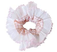 Scrunchies in pizzo a doppio strato per le donne grandi elastici per capelli elastici per l'uso quotidiano