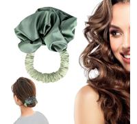 Scrunchies in seta senza calore da donna, elastici per dormire, morbidi bigodini per dormire, supporto per coda di cavallo in seta, senza riccioli di calore, per capelli lunghi, acconciature fai da te