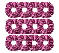 Scrunchies per Capelli 12 elastici for capelli in velluto, bianchi, neri, blu, verdi, viola, rossi e rosa, for donne ragazze(Rose Red)