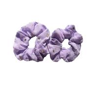 Scrunchies per Capelli 2/4/6 pezzi, fermagli for capelli in tessuto con motivo a stella dorata, accessori for for bambina(Purple 2pcs)