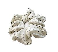 Scrunchies per Capelli 5 elastici for capelli a pois bianchi e neri da donna(Color1)