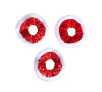 Scrunchies per capelli a tema natalizio per donne ragazze con peluche Trim Festival Capelli Elastico Coda di Cavallo titolare Accessori per feste