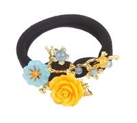 Scrunchies Per Capelli Elastici Per Capelli Alla Moda Con Fiori, Bracciale Perline, Per Per Donne E Ragazze Elastici Per Coda Di Cavallo