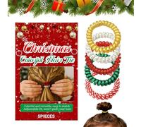 Scrunchies Per Capelli - Scrunchies Elastici Natalizi | Spirali Capelli Senza Tracce Non Scivolose | Per Donne Sposa Festa Quotidiana Casa Vacanza Viaggio Palestra Sottili Ricci Spessi Lunghi