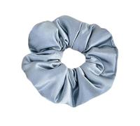 Scrunchies - Set di 2 elastici per capelli da donna, tinta unita, in raso, spessi, per evitare l'effetto crespo e la rottura dei capelli