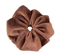 Scrunchies - Set di 2 elastici per capelli da donna, tinta unita, in tessuto di alta qualità, elastici spessi, contro l'effetto crespo e la rottura dei capelli