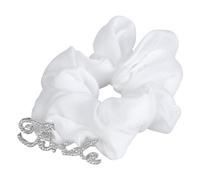 Scrunchy per capelli da sposa con lettera di strass, per chignon per capelli, per addio al nubilato, eventi formali, ornamento per capelli