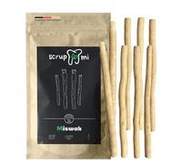 scrupmi Spazzolino da Denti Miswak, Confezione da 8 spazzolini da Denti, altissima qualità/100% Naturale e 0% plastica/Vegano, Riutilizzabile e biodegradabile/lavati i Denti Sempre e Ovunque