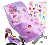 SCS Direct Ride Along Dolly - Sedile per bicicletta, colore: Viola glitterato con decori te stesso (adatto a bambole e animali di peluche da 45,7 cm)