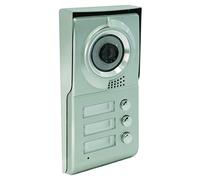 SCS Sentinel - PMP0011 - Giradischi da strada a 3 pulsanti per videocitofono collettivo a 4 fili - Per piccoli edifici o residenza 3 abitazioni - Facciata in alluminio - Angolo di visione 110°