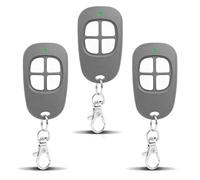 SCS Sentinel - Set di 3 telecomandi 4 canali 433,92 MHz per cancello e garage, telecomando Sentinel compatibile con AAM0085, sicuro, durevole e facile da programmare, colore: Grigio
