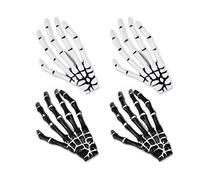 SCSpecial Mollette Scheletro 2 paia Ossa delle mani Clip di capelli di Halloween Skeleton Accessori per le ragazze - Bianco e nero