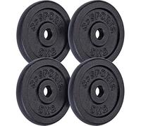 ScSPORTS® Dischi Palestra - Set da 20kg (4x5 kg), Robusto, Ghisa, Ø30/31mm - Pesi per Bilanciere e Manubri, Bodybuilding, Powerlifting, Weights, Fitness a Casa, Braccia, Sollevamento
