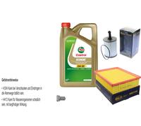 SCT Controllo Set 5 L Castrol EDGE Titanium 5W-30 LL Per Audi A4 Avant 8ED