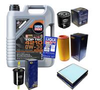 Sct Controllo Set 5 L Liqui Moly Top Tec 4210 0W-30 per Audi A2 1.4 1.6
