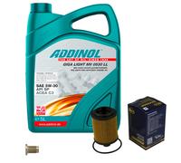 SCT Controllo Set 5L ADDINOL GIGA LIGHT MV 5W-30 Per Opel Insignia A Sports