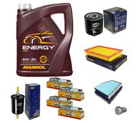 Sct Controllo Set 5L mannol 5W-30 Candele NGK per VW Golf V 1.4 16V