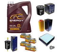 SCT Controllo Set 5L MANNOL 5W-30 NGK Candele Per Audi A2 1.4
