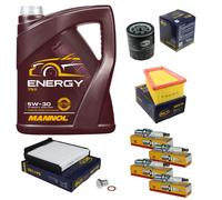 SCT Controllo Set 5L MANNOL 5W-30 NGK Candele Per Dacia Logan 1.6 16V