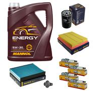 SCT Controllo Set 5L MANNOL 5W-30 NGK Candele Per Ford Fiesta V 1.6 16V