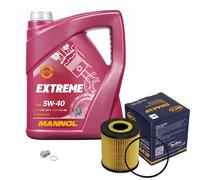 SCT Controllo Set 5L MANNOL 5W-40 per Volvo V70 II 2.4/2.5 T V40 Kombi S60 I