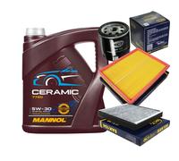 SCT Controllo Set 5L MANNOL Ceramic 5W-30 Per Opel Zafira B 1.6 2.0 Astra G