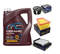 SCT Controllo Set 5L MANNOL Ceramic 5W-40 Per Dacia Duster Logan MCV 1.6 16V