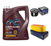 SCT Controllo Set 5L MANNOL Ceramic 5W-40 Per Dacia Sandero Logan MCV 1.4