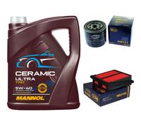 SCT Controllo Set 5L MANNOL Ceramic 5W-40 Per Honda Jazz II 1.3 iDSi