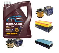SCT Controllo Set 5L MANNOL Ceramic 5W-40 Per Lancia Phedra 2.0 JTD