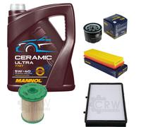 SCT Controllo Set 5L MANNOL Ceramic 5W-40 Per Opel Vivaro Kasten 1.9 DTI