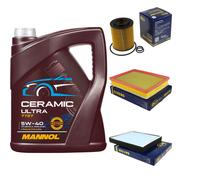 SCT Controllo Set 5L MANNOL Ceramic 5W-40 Per Opel Zafira B 1.7 CDTi